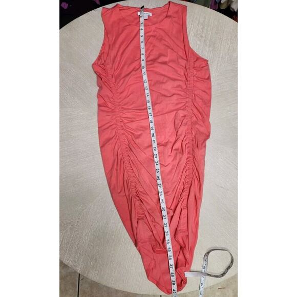 Athleta Stella Tank Dress size Large Coral Rushed Side Pre-owned - Picture 9 of 10